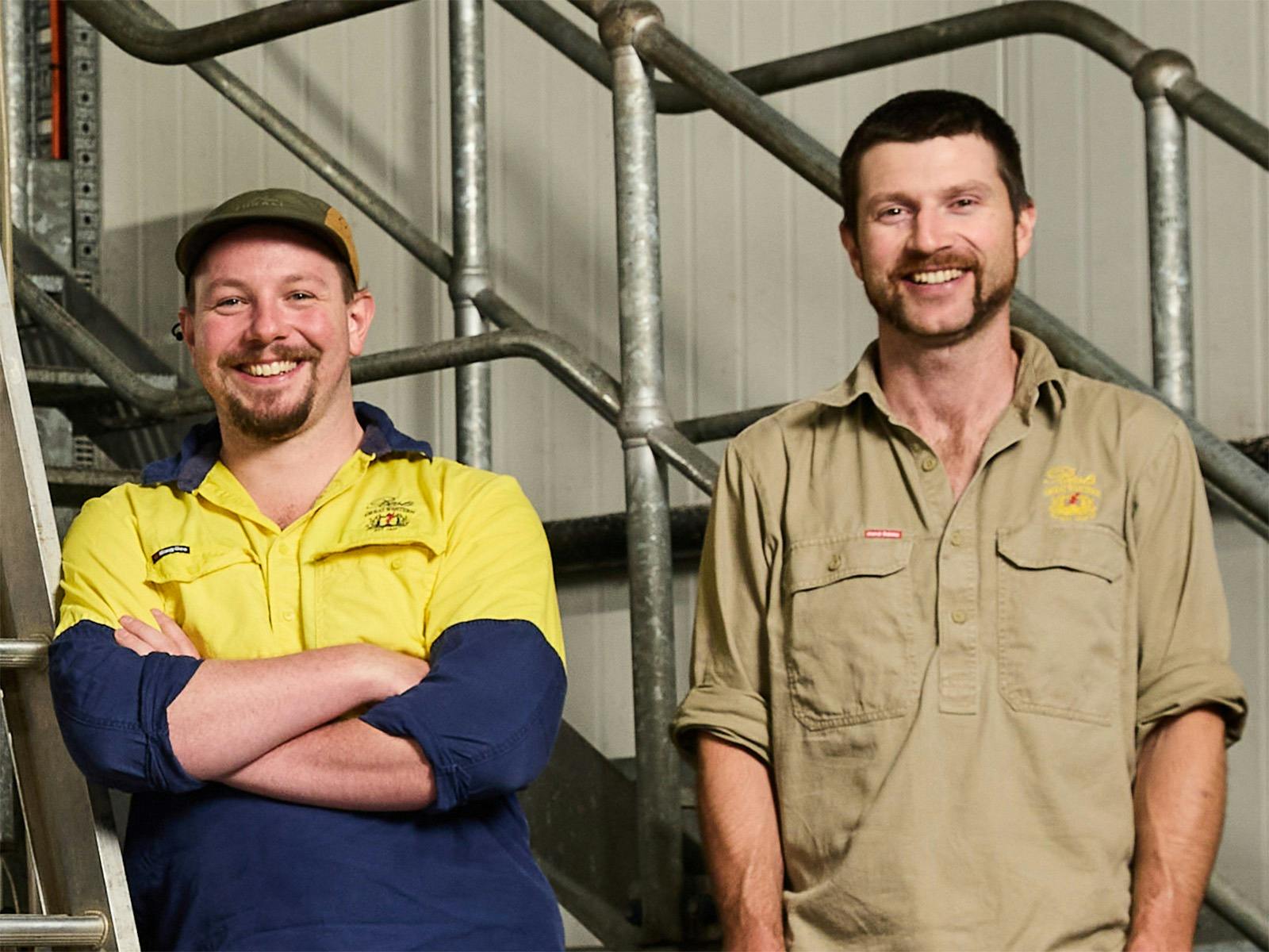 Winemakers Jacob and Dom from Best's Wines
