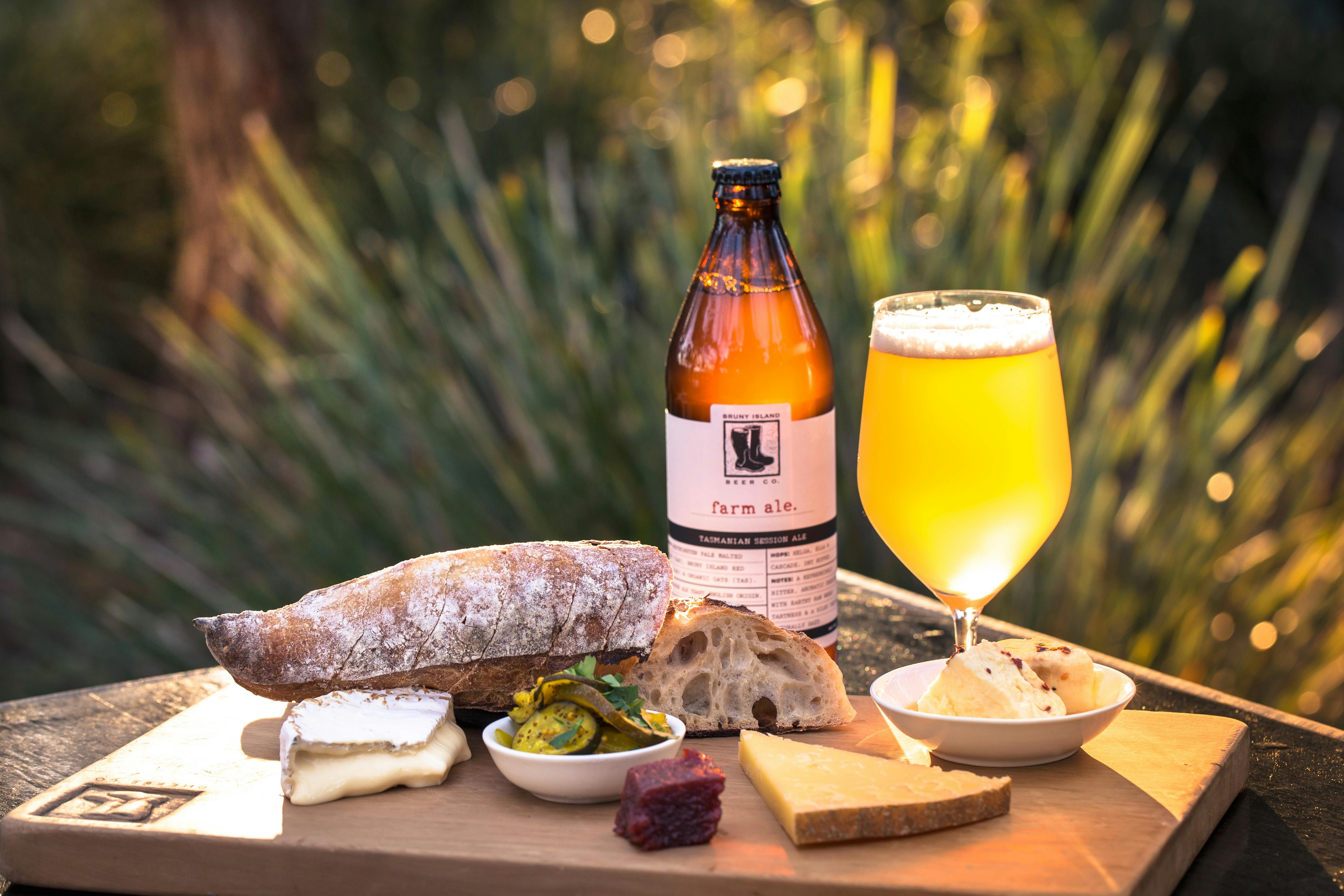 Bruny Island Cheese Company's beer and range of cheeses