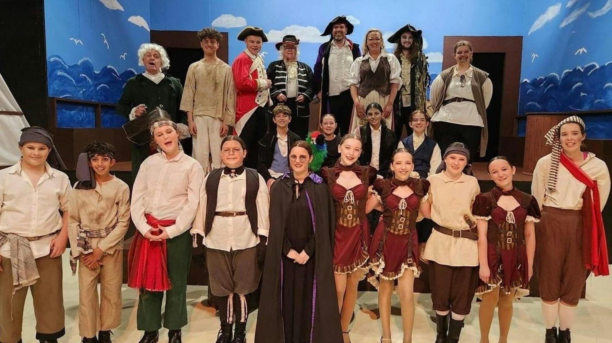 Roo Theatre - a large group of cast for one of the many performances.