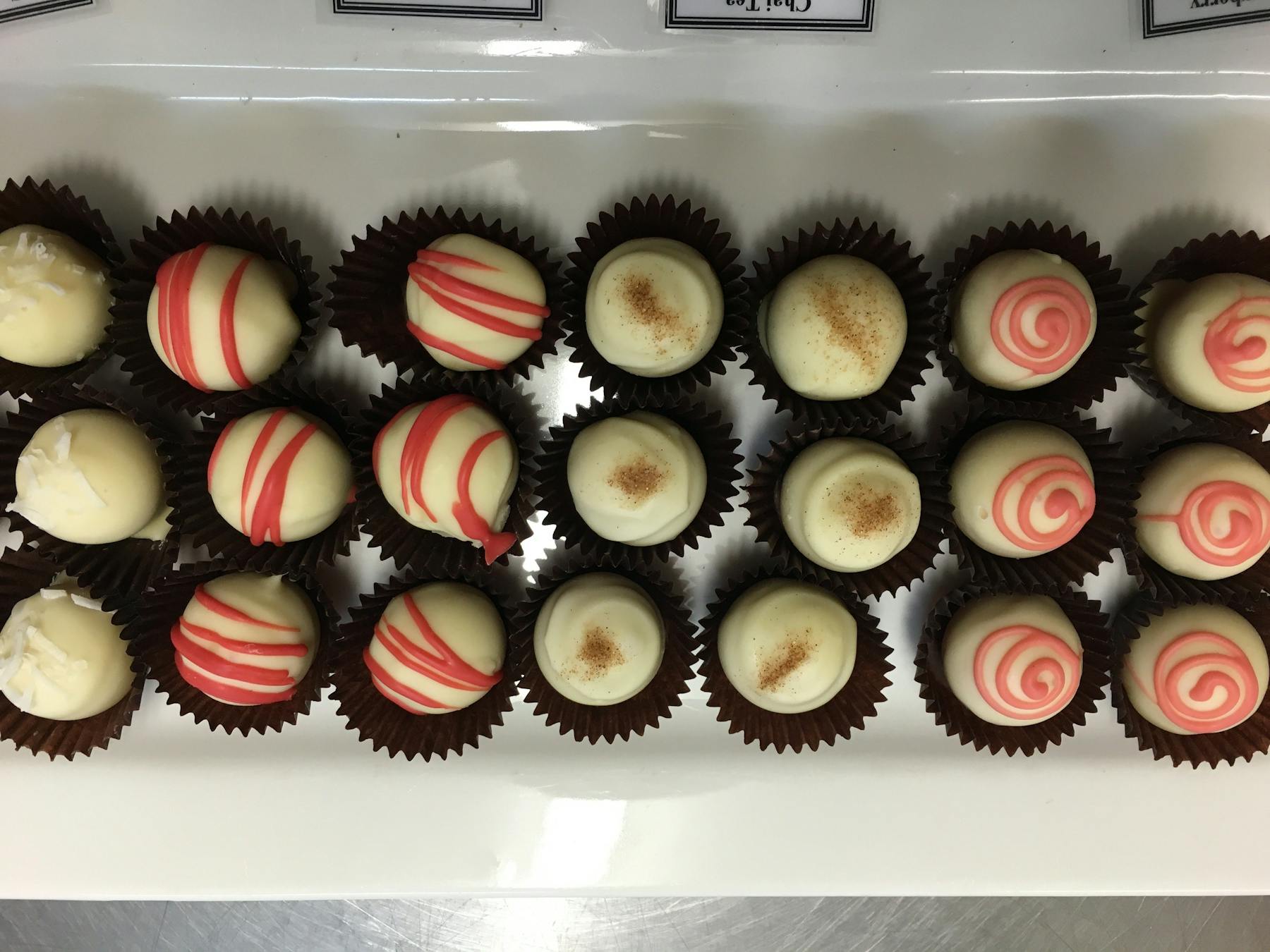 White chocolate truffles