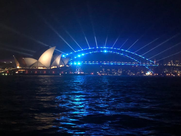 Vivid Lights from Water Taxi