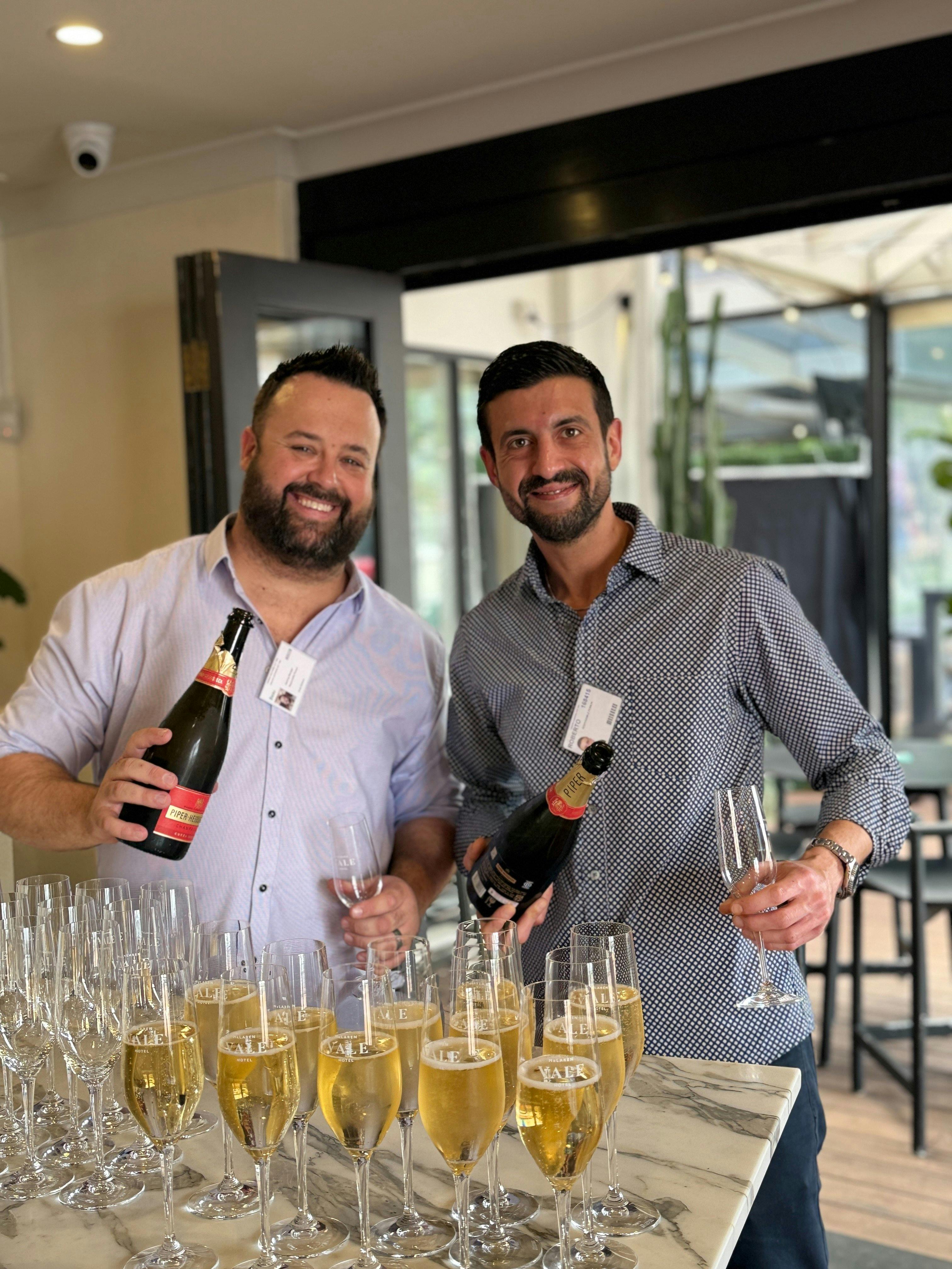 Piper Heidsieck on arrival