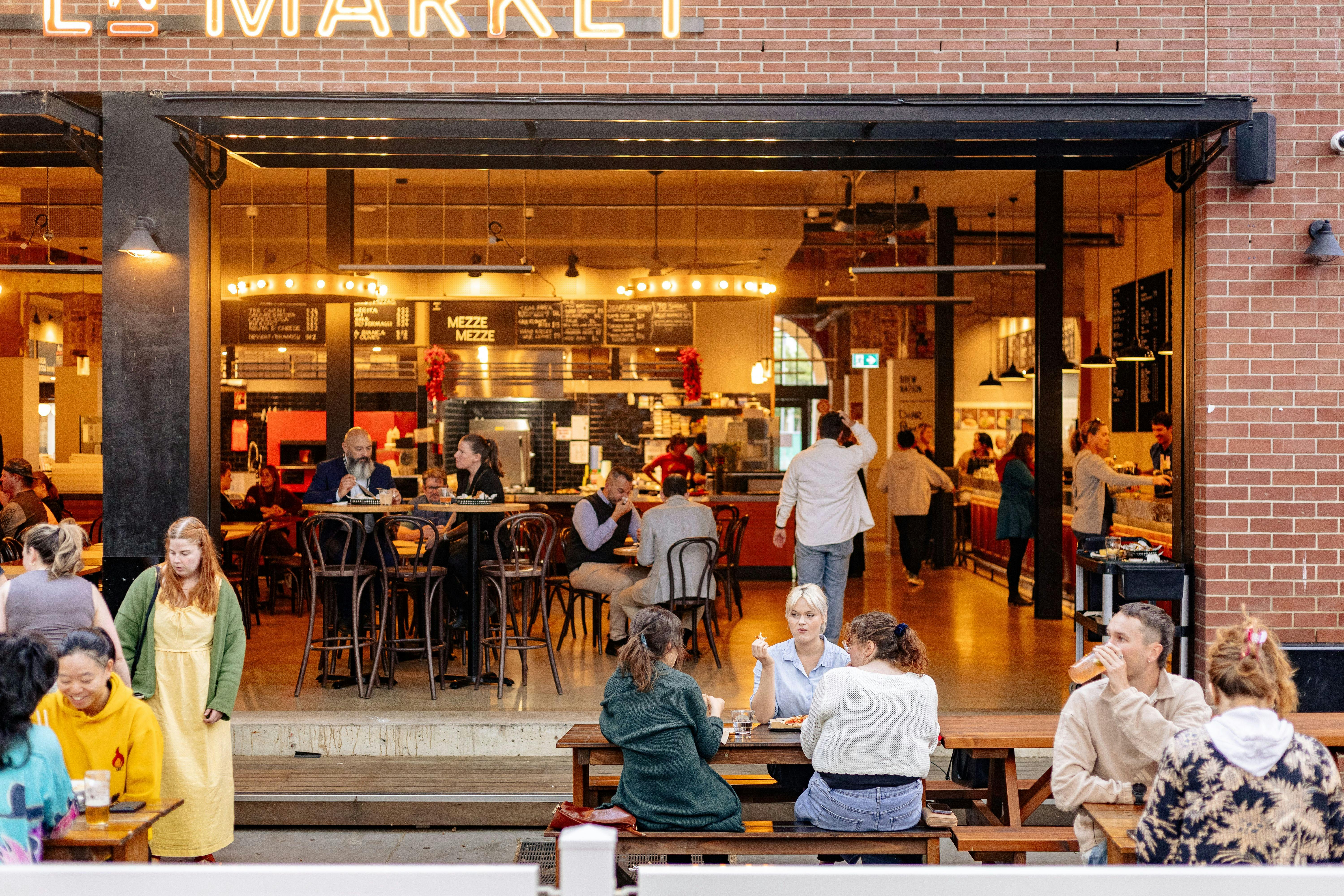 Looking into the Market Hall