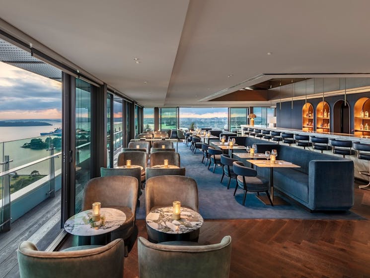Luxury bar overlooking Sydney Harbour