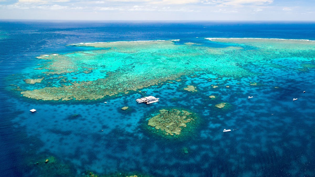 aerial of Agincourt reef platform