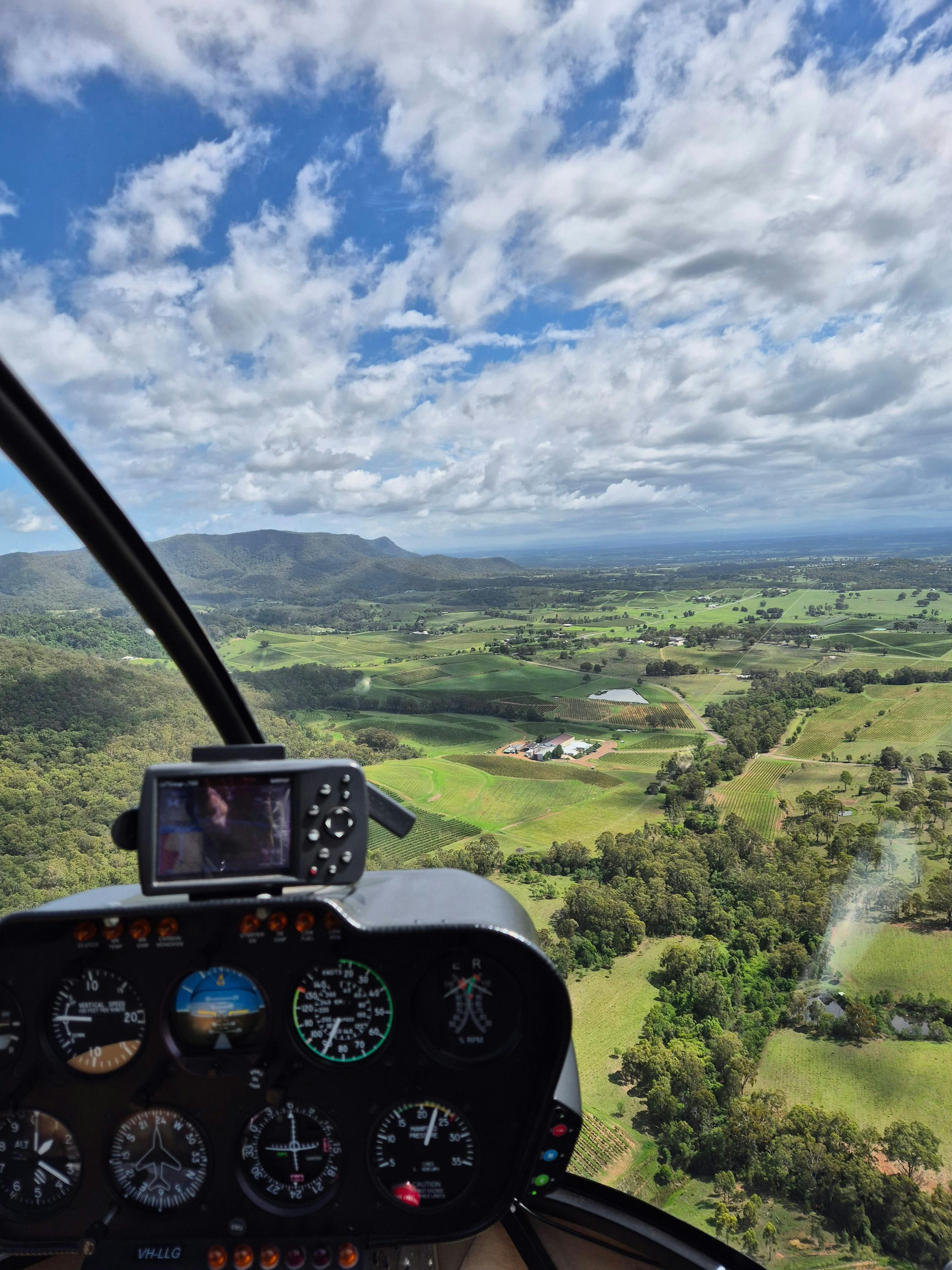 View from the pilots seat