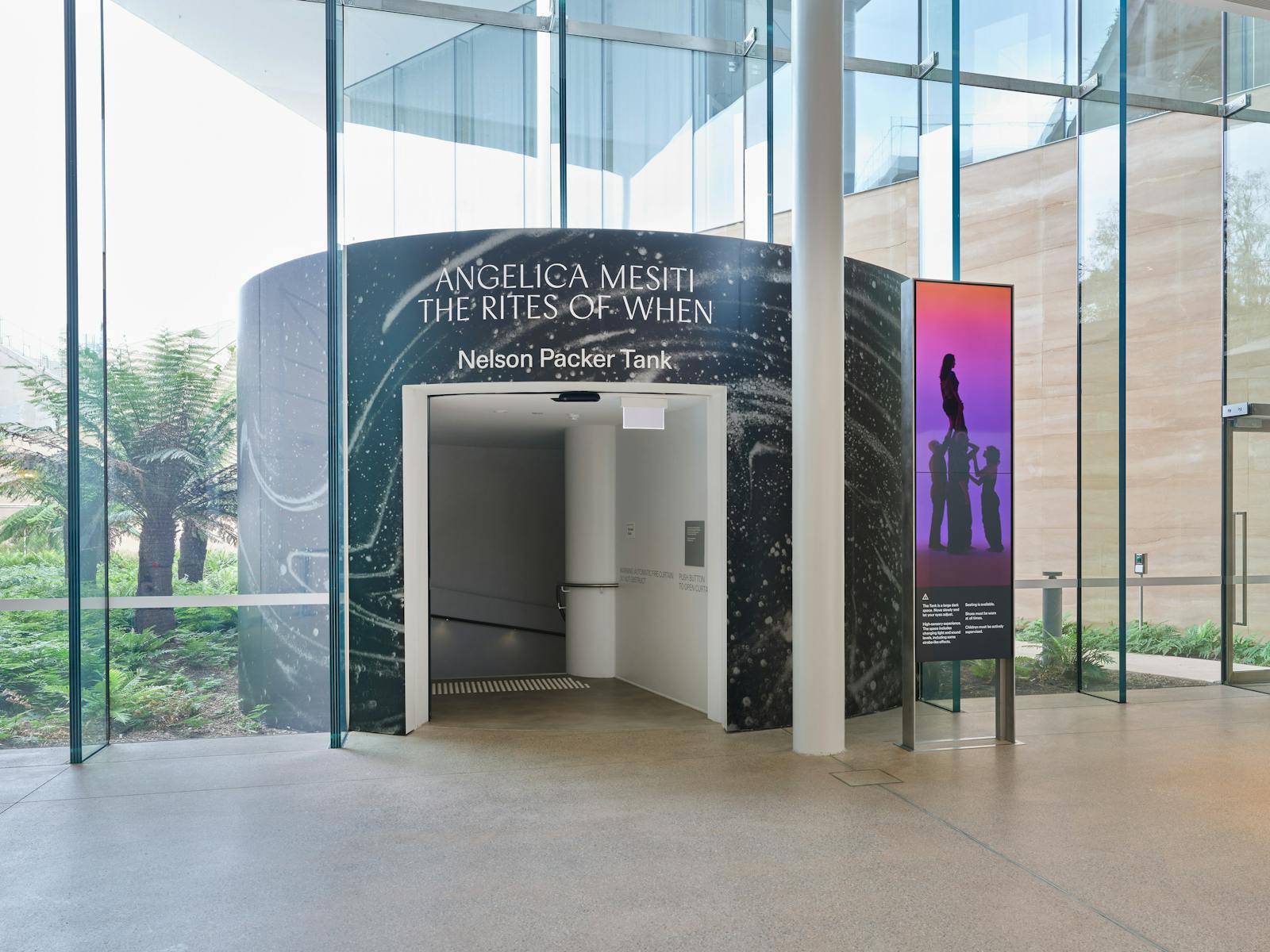 Exhibition entrance in Naala Badu of 'The Rites of When' 2024
