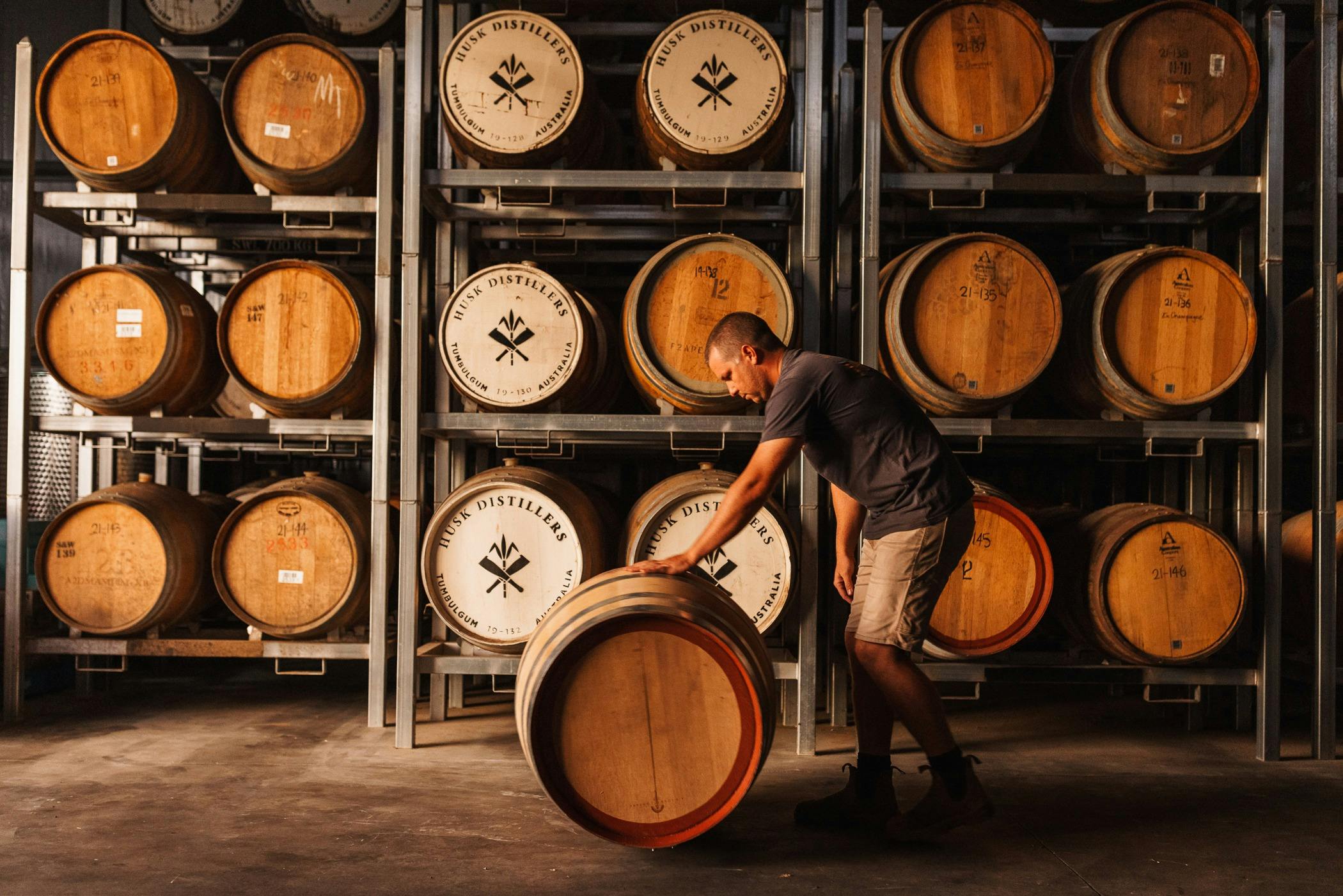 With over 800 barrels ageing, Husk is one of the Australia's most prominent distilleries.