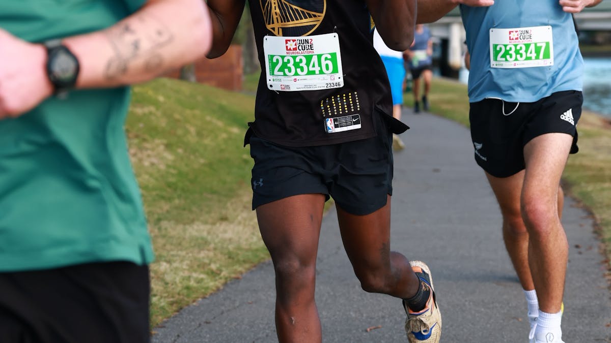 An excited runner.