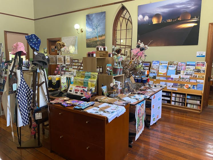 interior of Campbelltown Visitor Information Centre gift shop