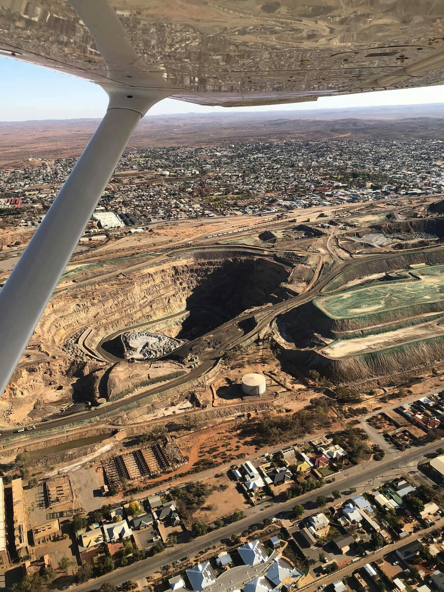 Broken Hill mines from above