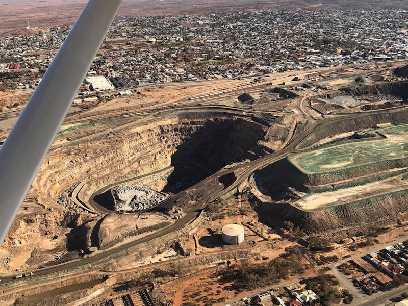 Broken Hill mines from above