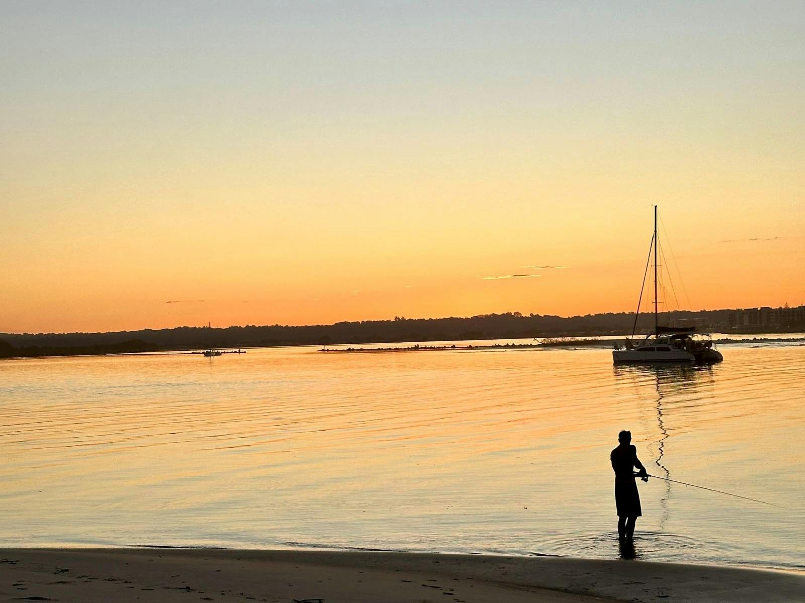 South Ballina Fisherman and Boat