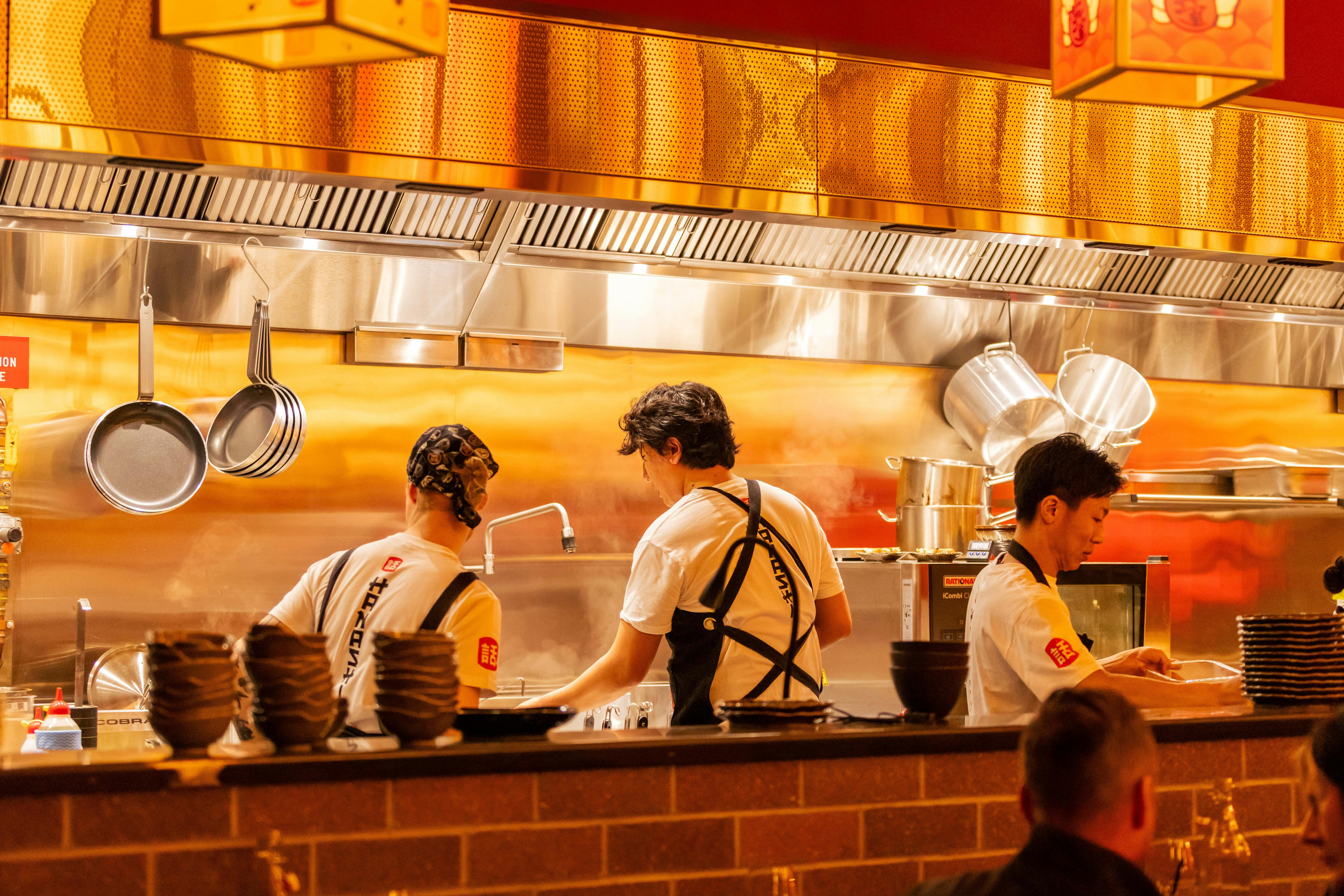 Kitchen team at work