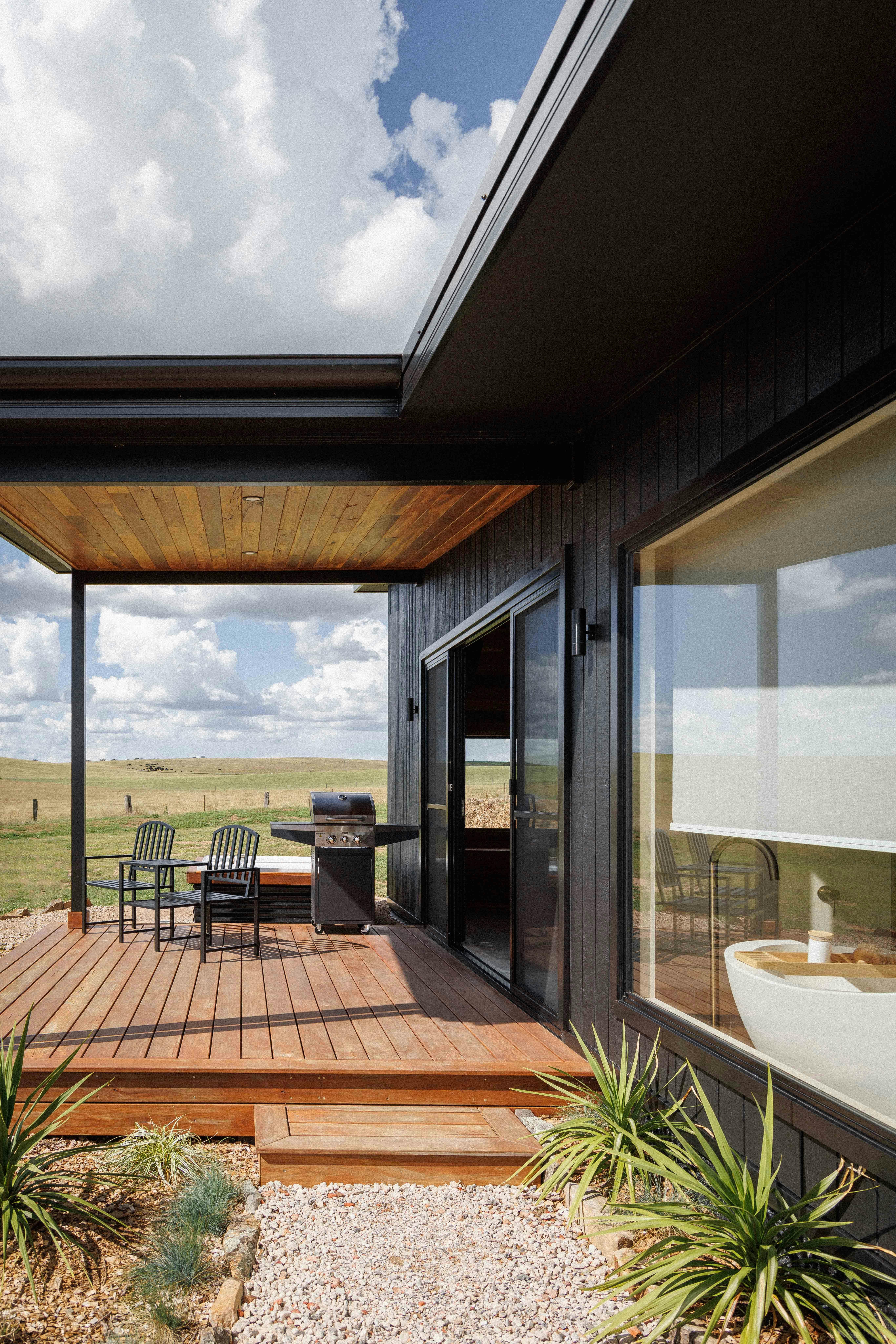 Eco-studio front deck.