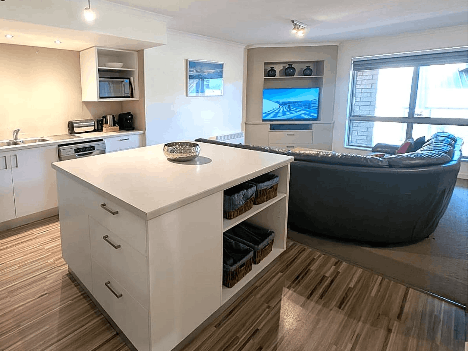 lounge and kitchen