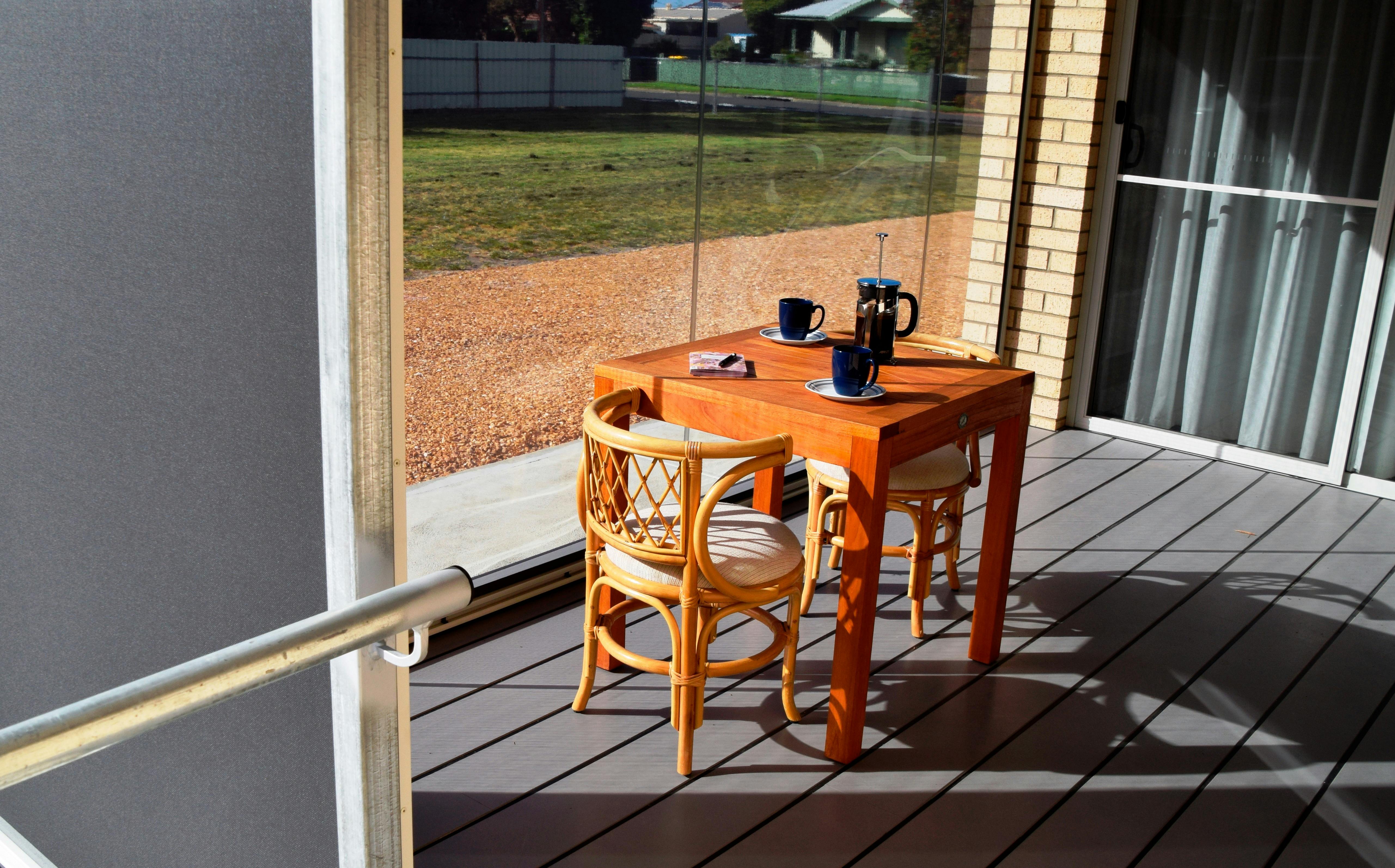Coffee any one? Protected from the elements with a lovely north facing aspect. for that winter sun.