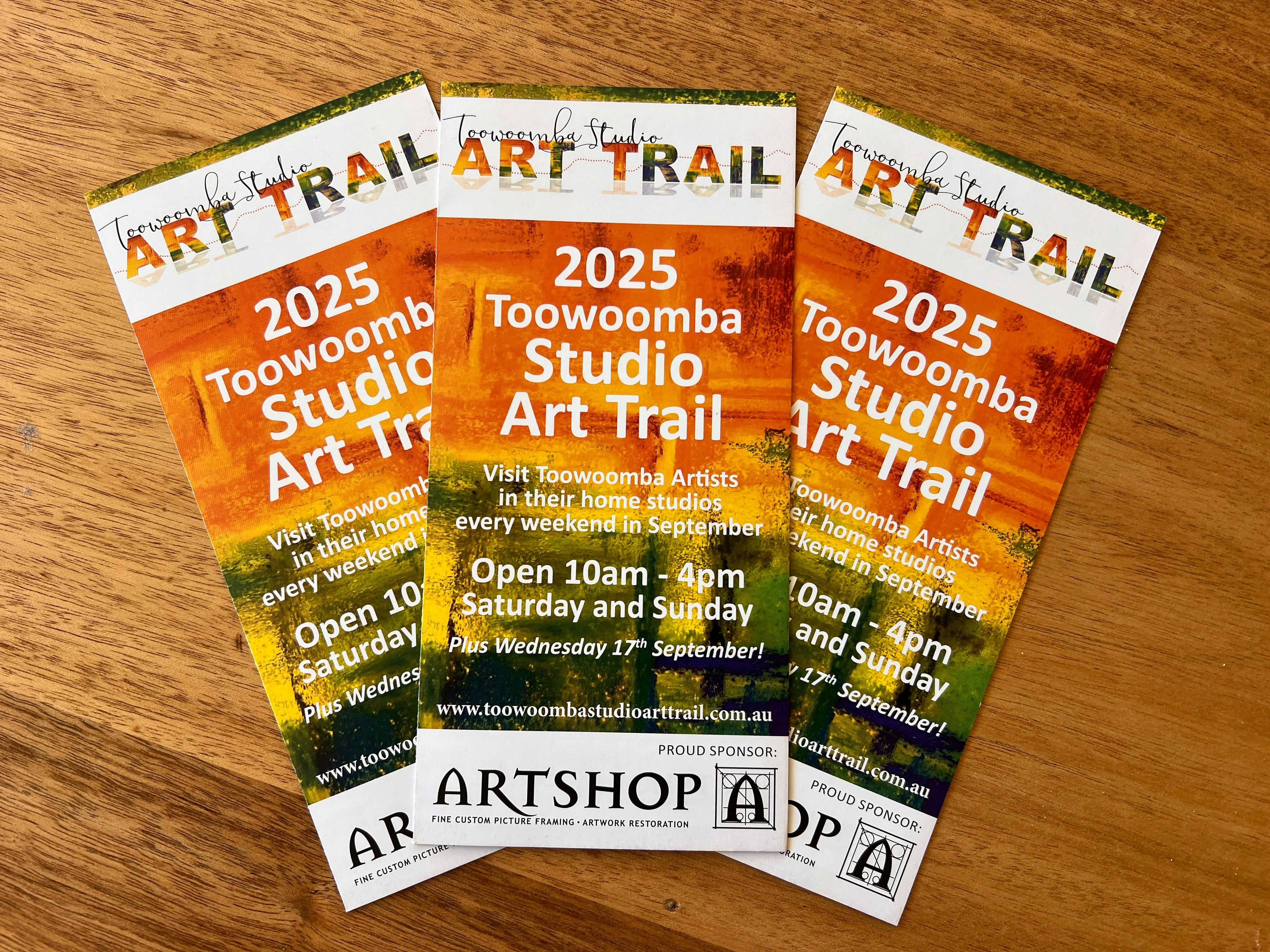 brochures of the Toowoomba Studio art trail