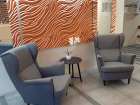 Relax in our comfy lounges while waiting for transport