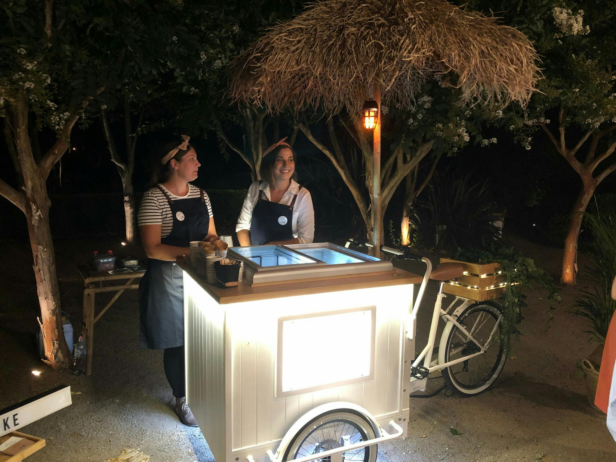 The Gelato Bike at night