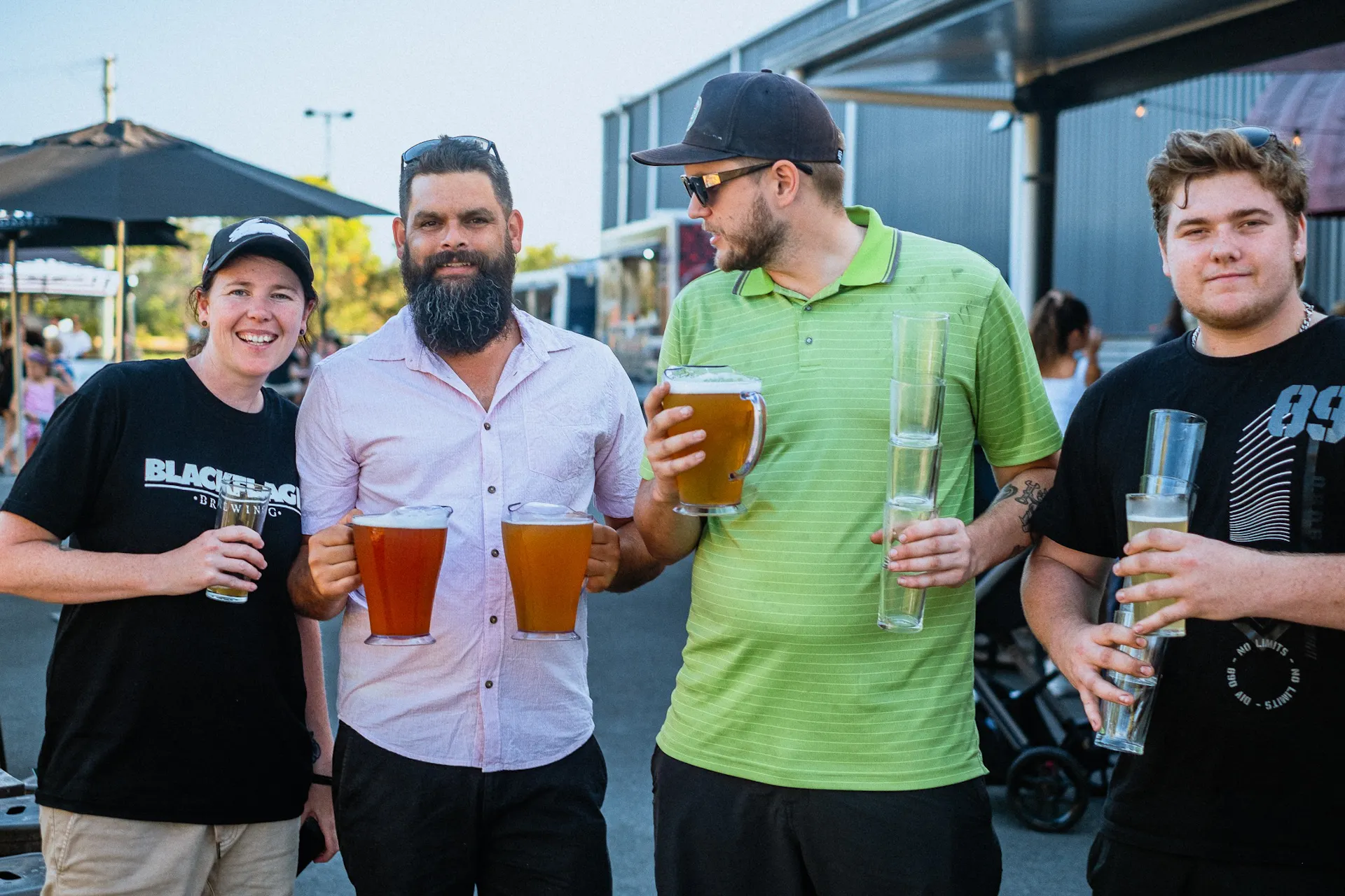 Lads enjoying Terella Brewing