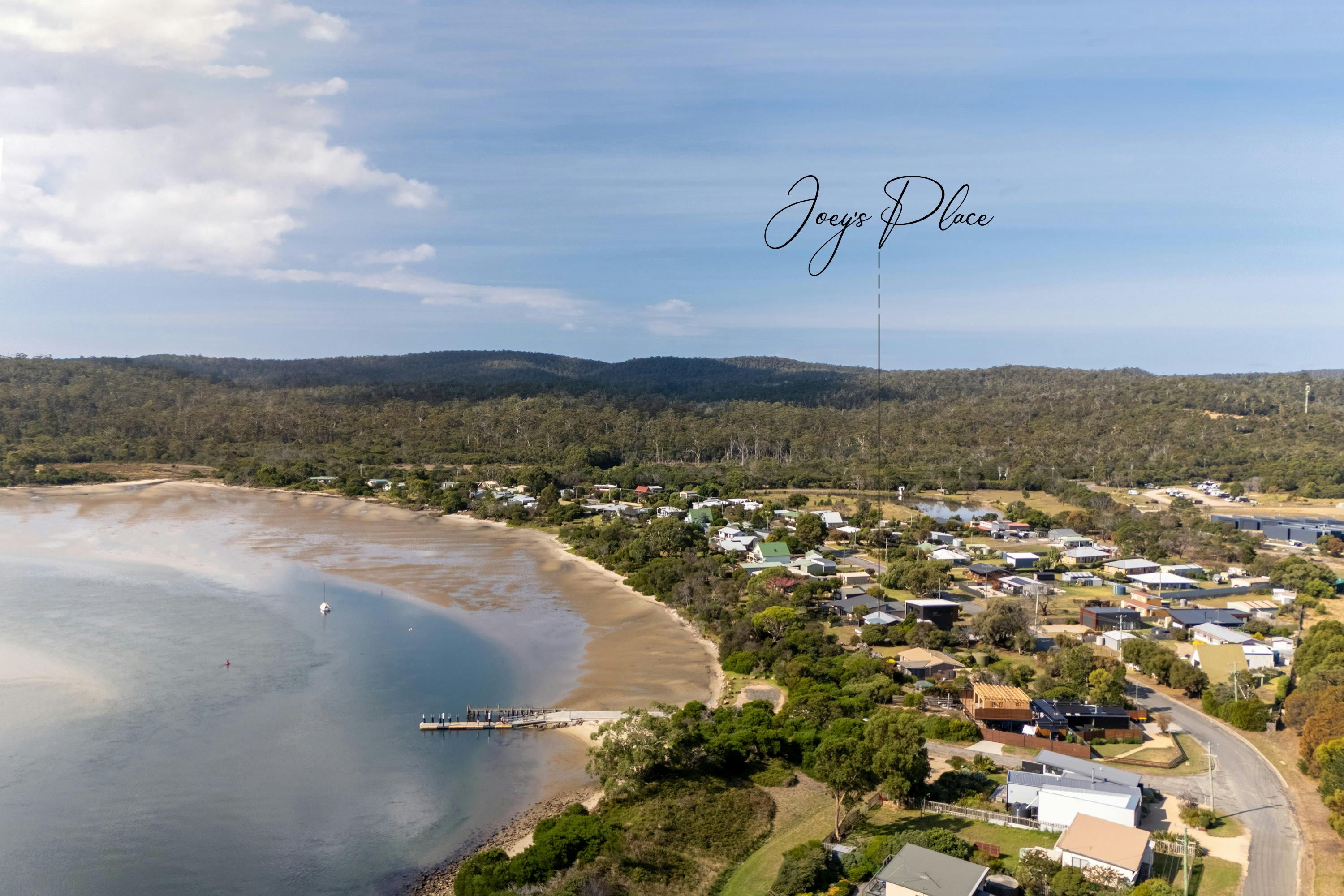 Aerial View of the waterfront location