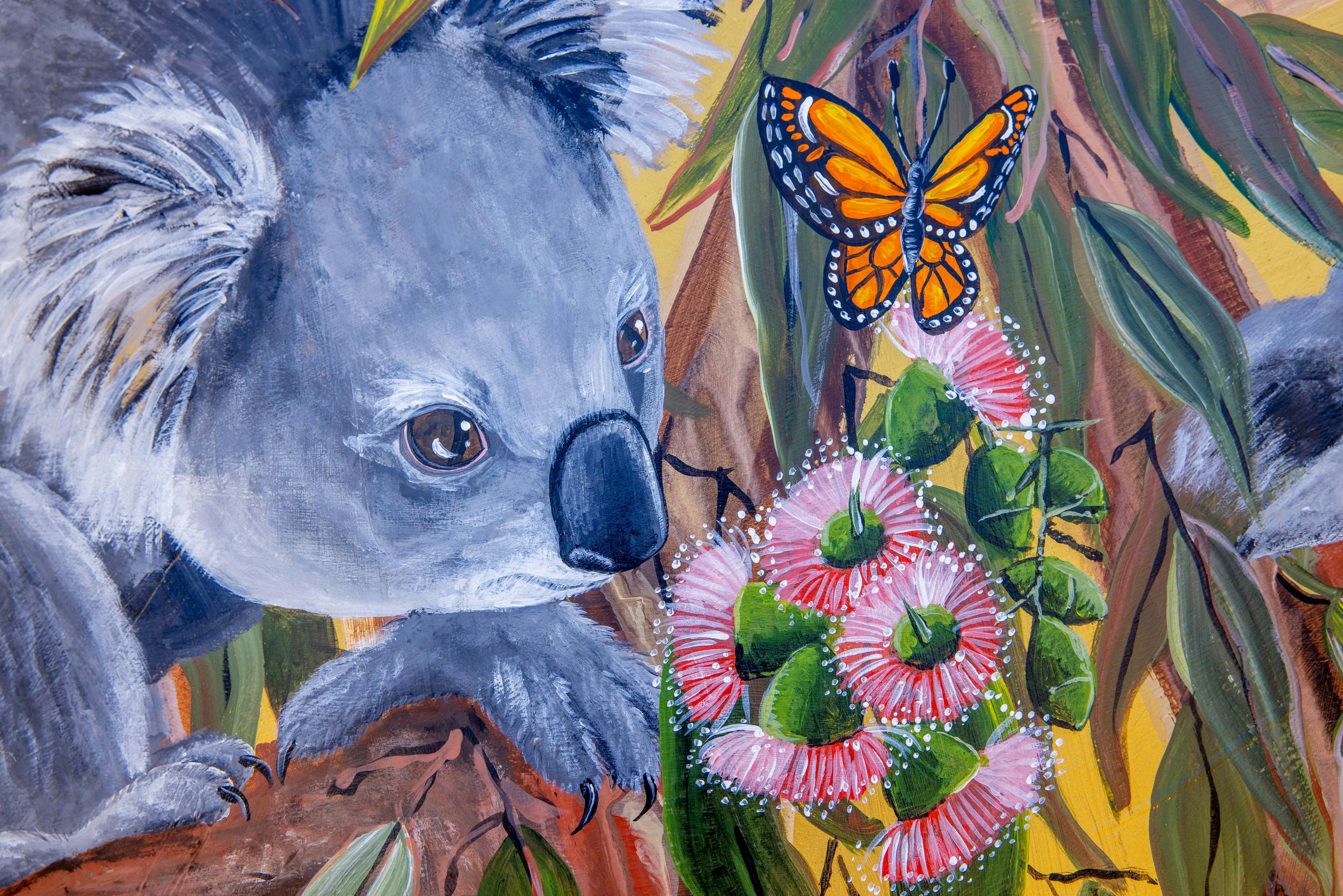 코알라와 고무꽃