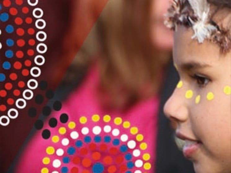 Naidoc Week Girl with indigenous  face decoration