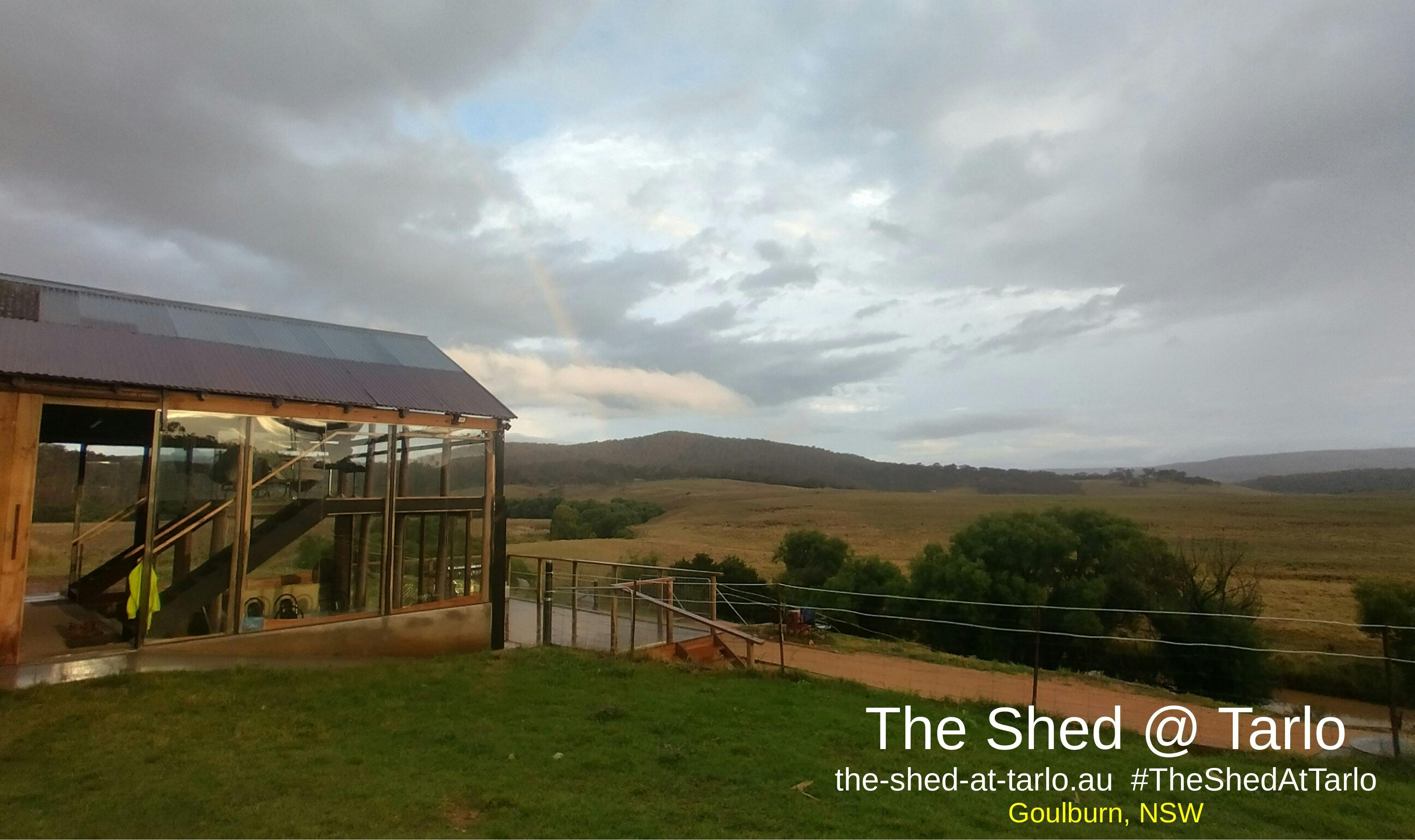 Follow the rainbow from The Shed to Tarlo Hill