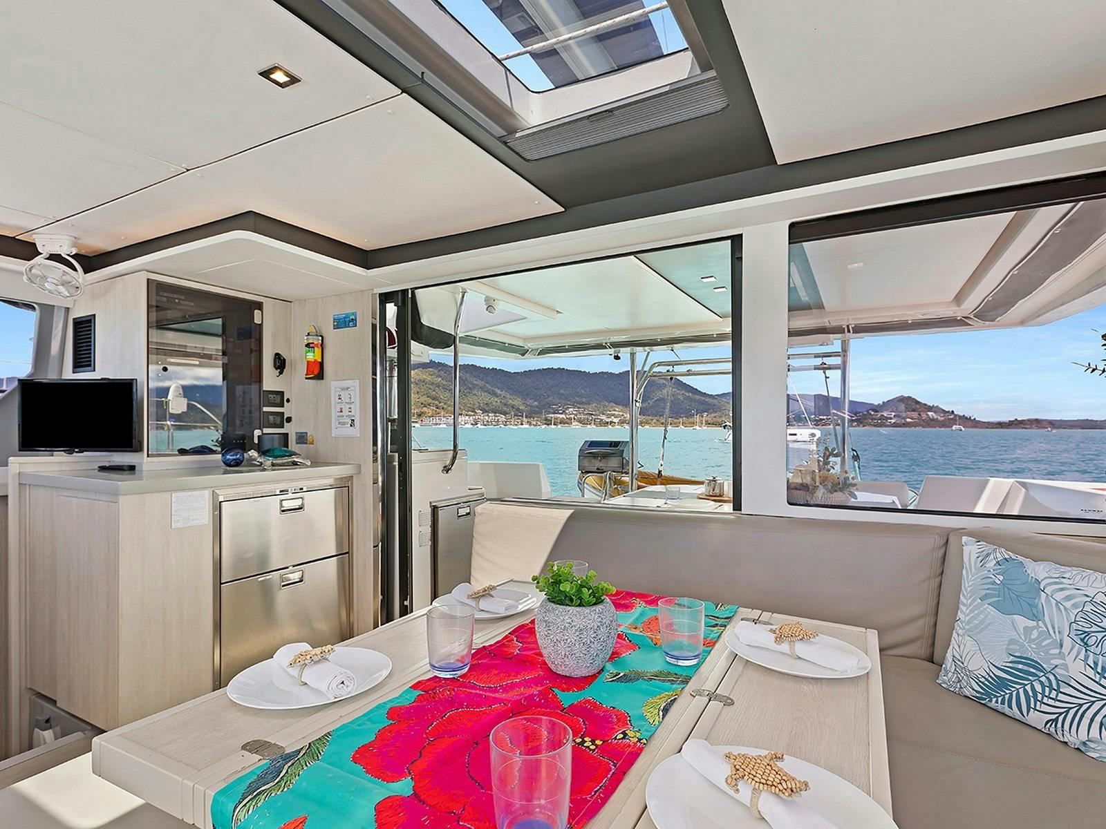 Leopard 45 - Saloon and aft deck