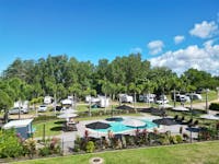 A view of Bali Hai's resort style swimming pool area