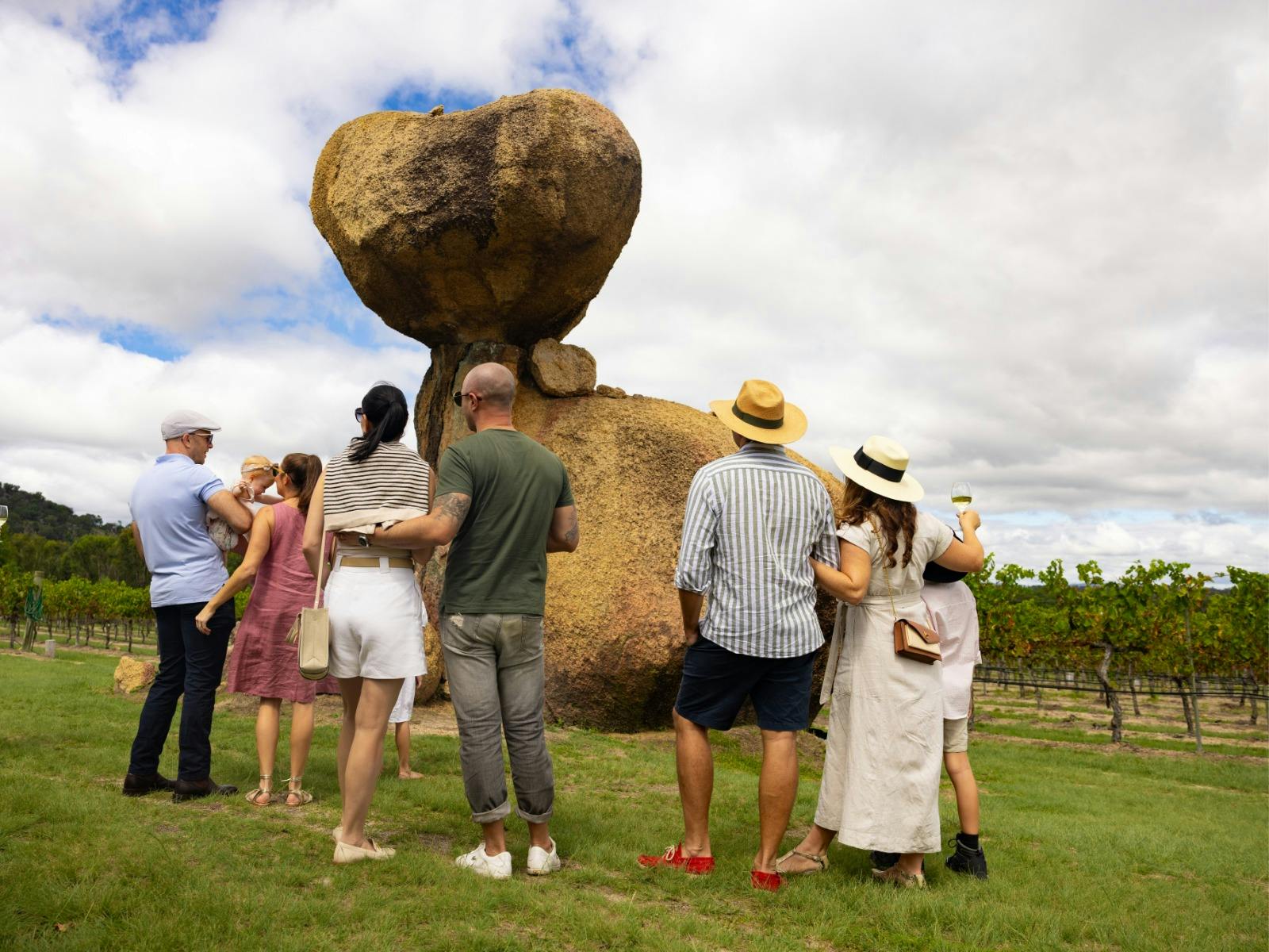 Iconic Heart Rock at Balancing Heart Vineyard on the Granite Belt, South-East Queensland