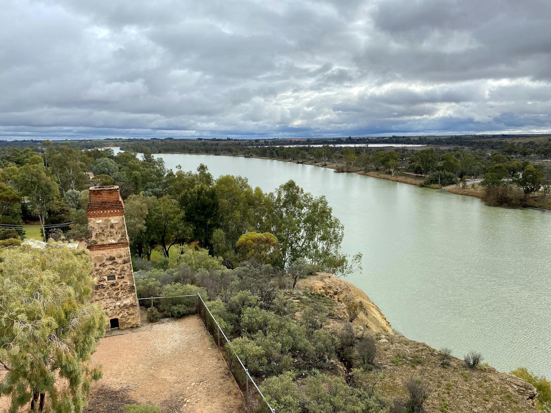 Clifftop walk view north west towards chimney
