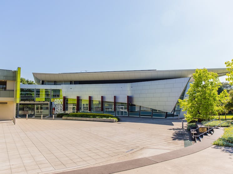 An outside shot of the Campbelltown Arts Centre building