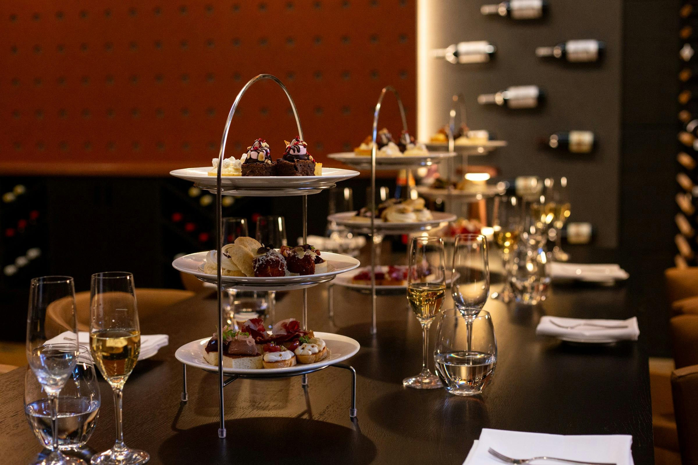 high tea table setting