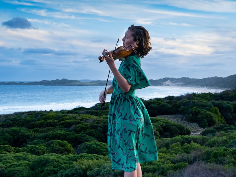 Simone Slattery violinist on King Island 2019