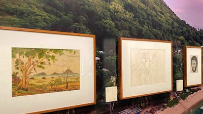 Collection pieces at a gallery