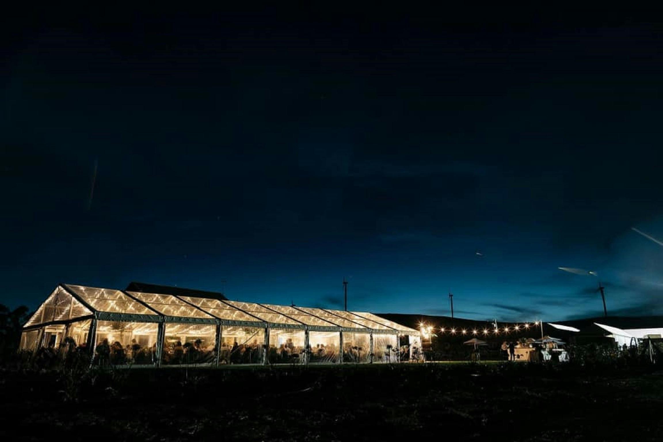 Wedding at dusk