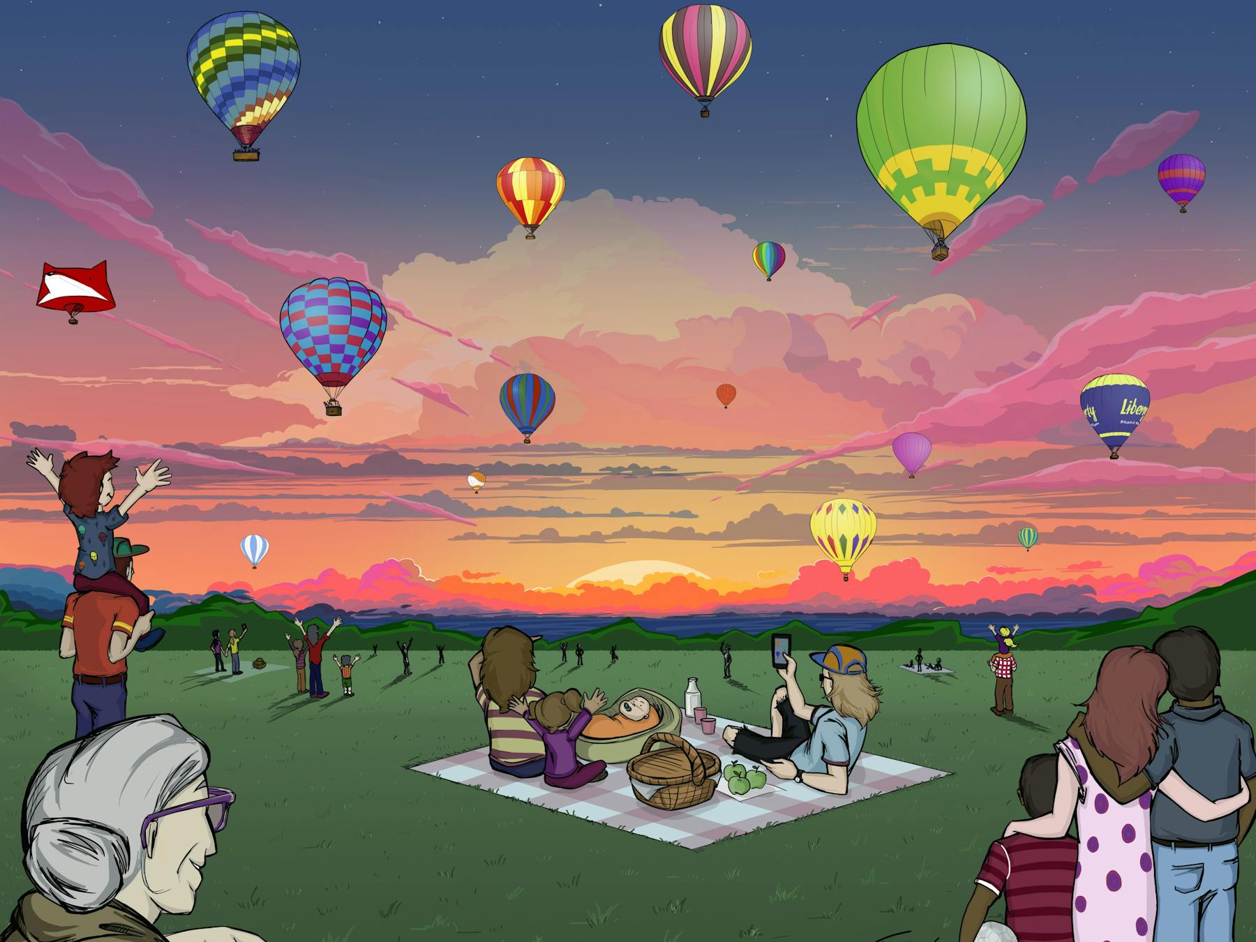 Look Up Geelong, Balloon Gathering Liberty Balloon Flights