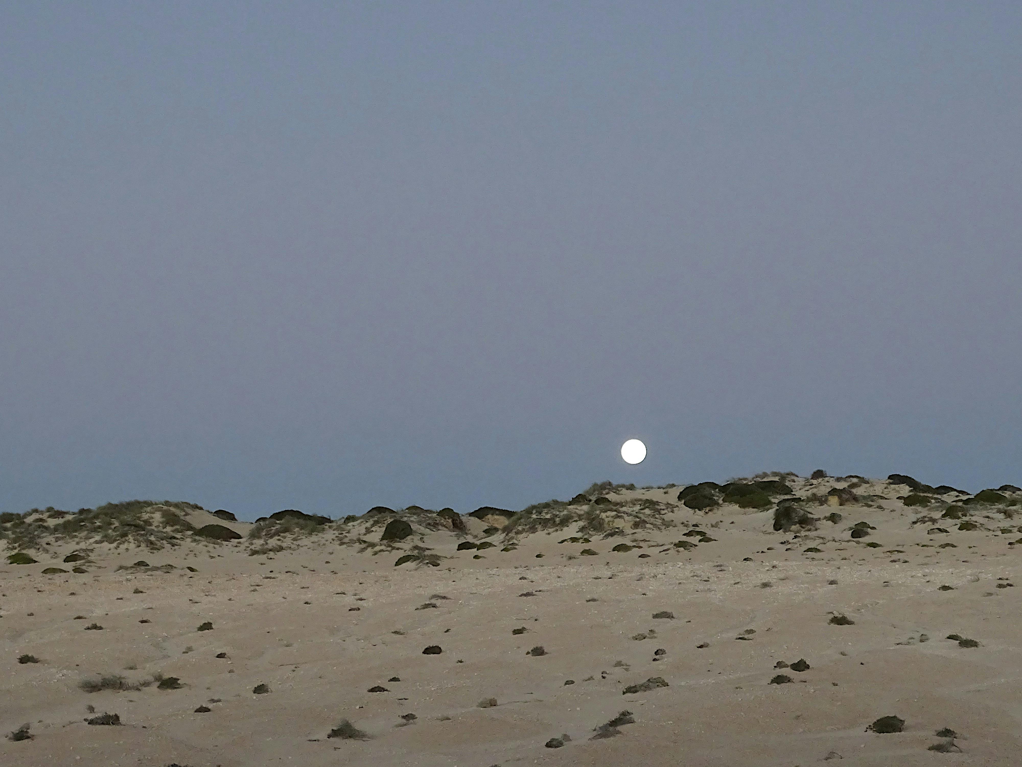 Spectacular moon rise after viewing Australia's most Western sunset