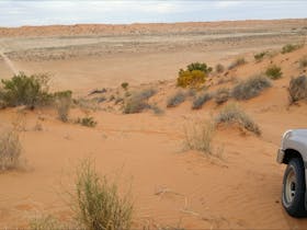 Big Red on Simpson Desert tour with Spirt Safaris Outback & Wilderness Tours