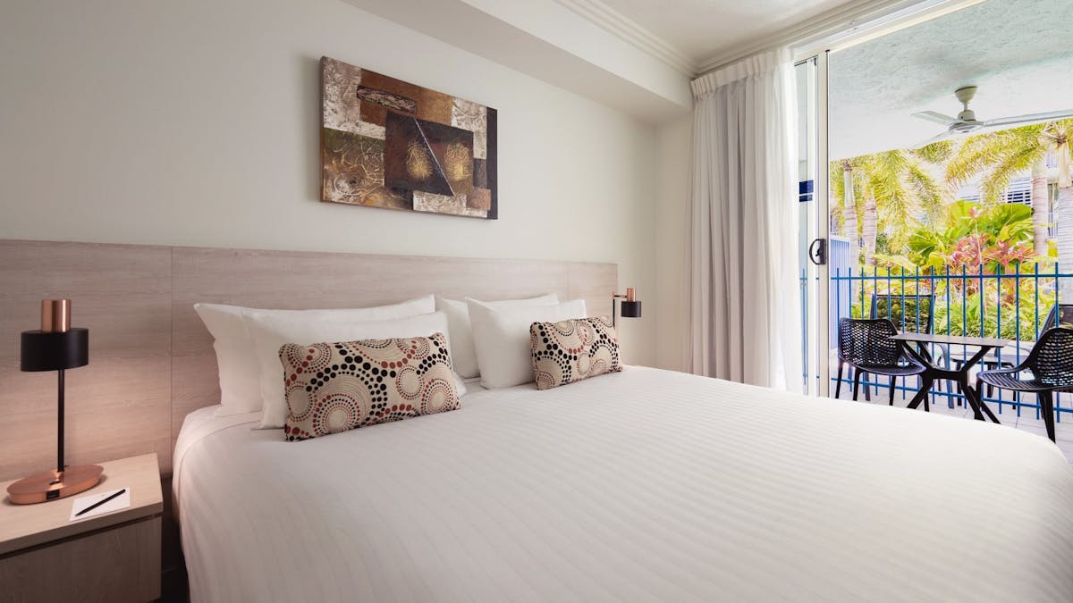 Relax in one of their lagoon swimout rooms