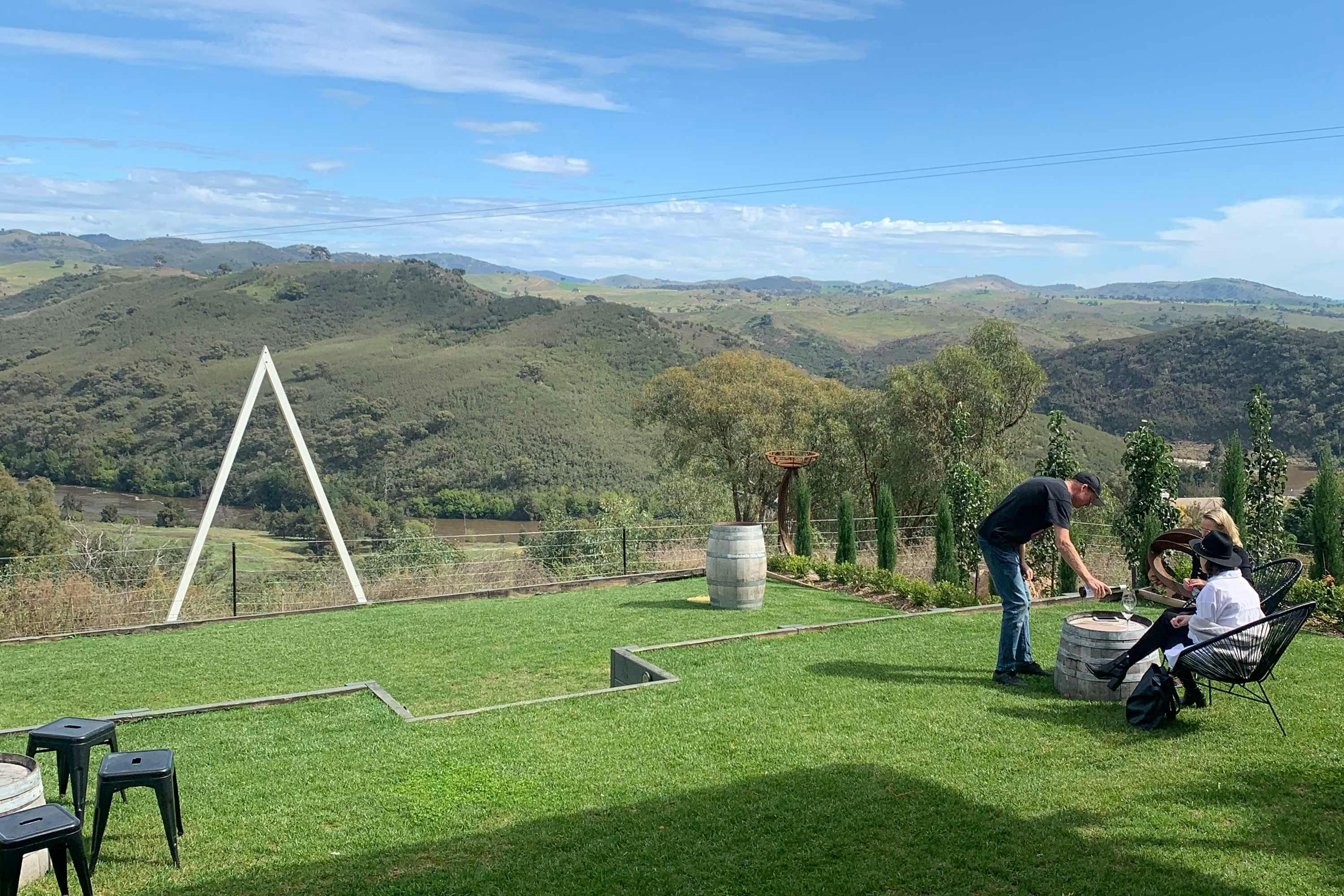 Wine tasting at Brindabella Hills
