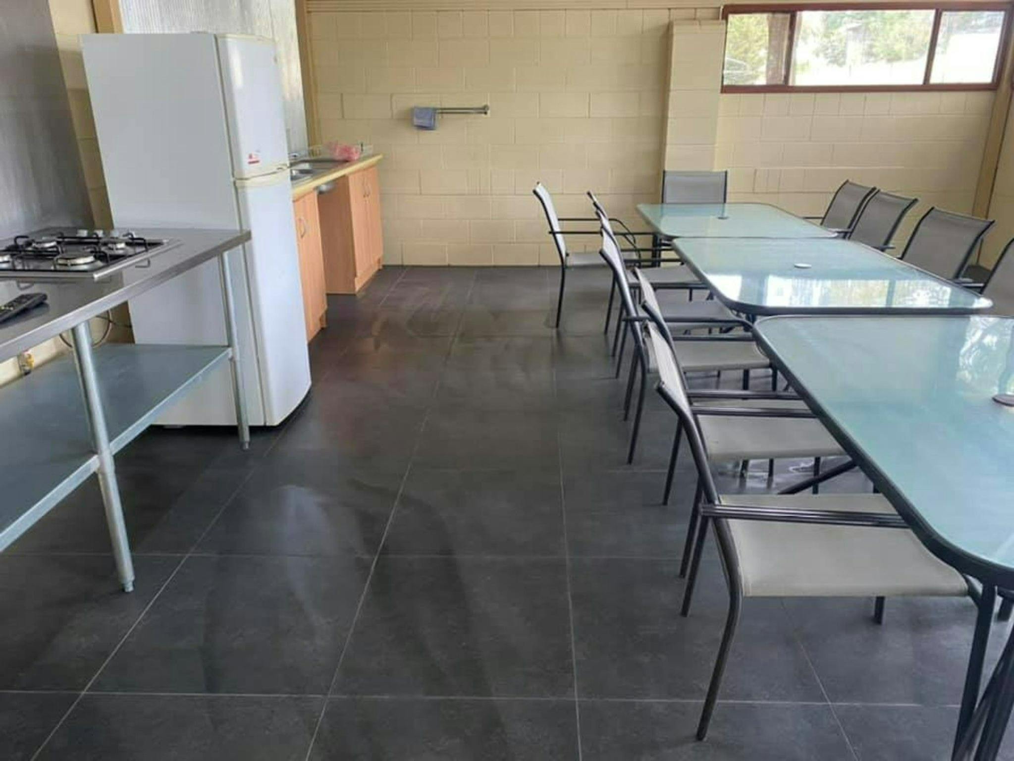 There are great facilities with a central camp kitchen
