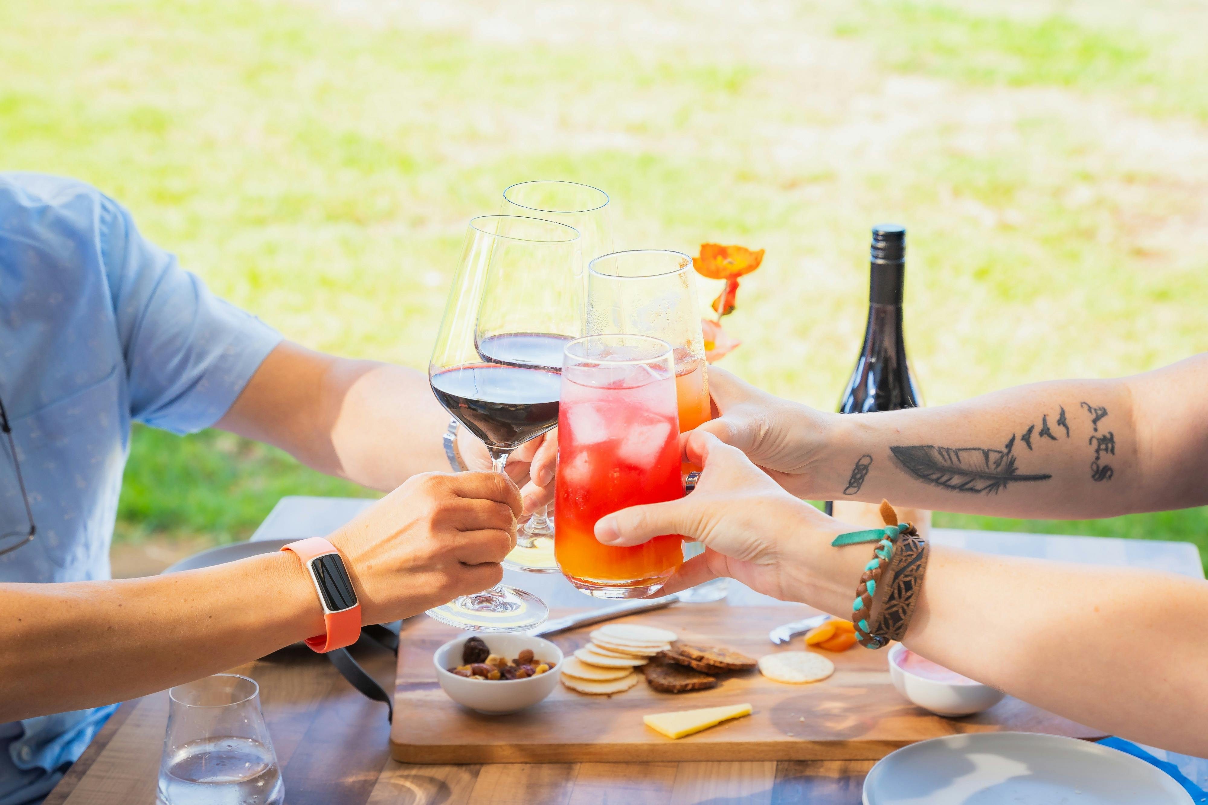 Guests enjoying cocktails and drinks at AmberChes Spirits Distillery