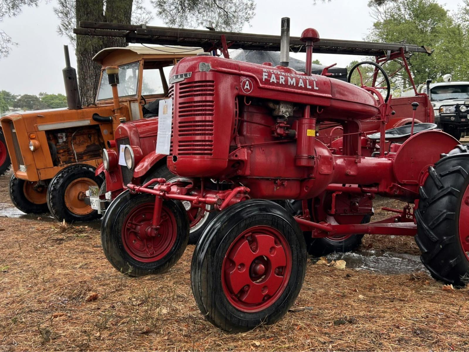 Red Vintage Tractor at the Angaston Show