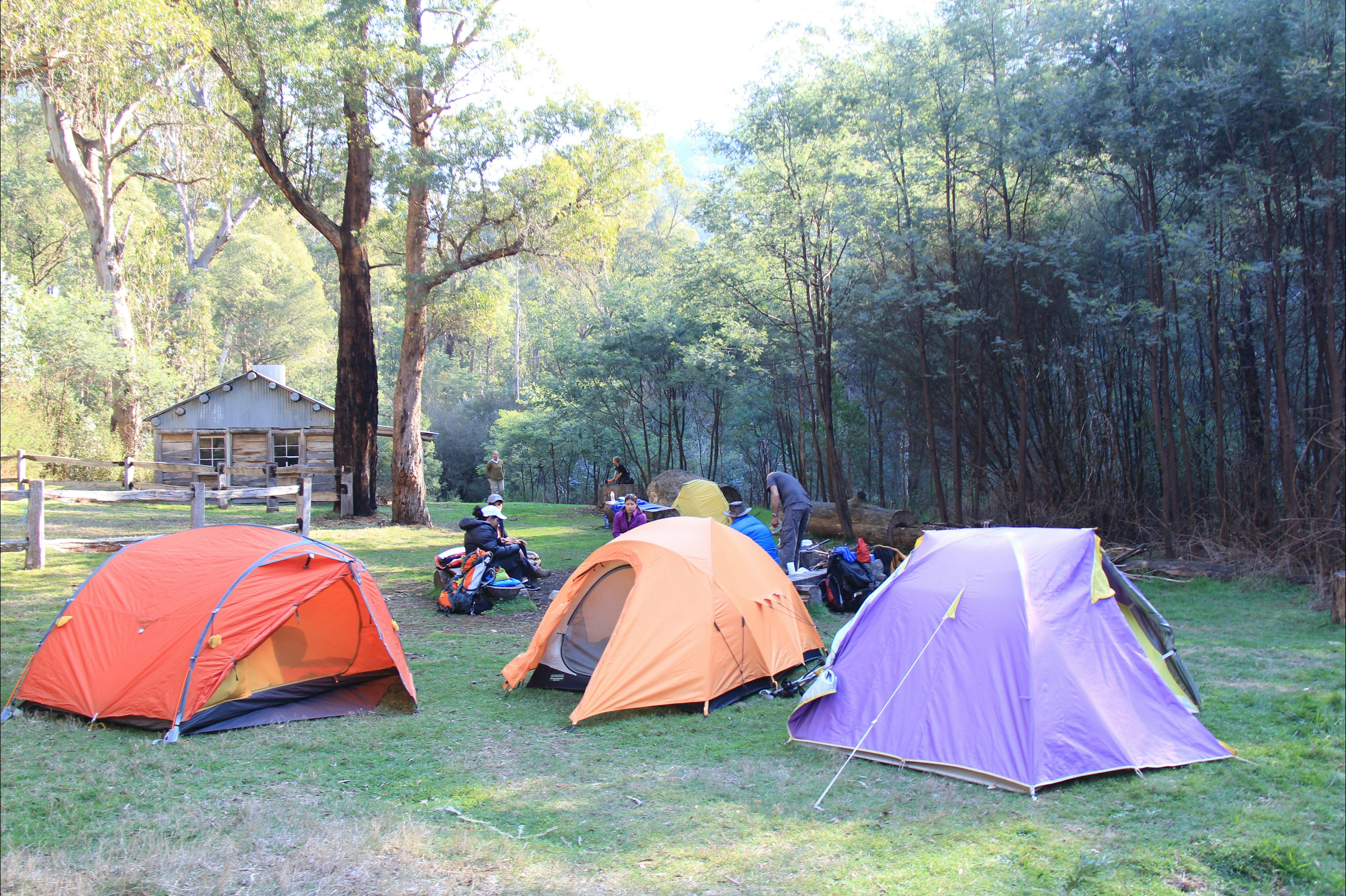 Camp set up at Ritchie's Hut.