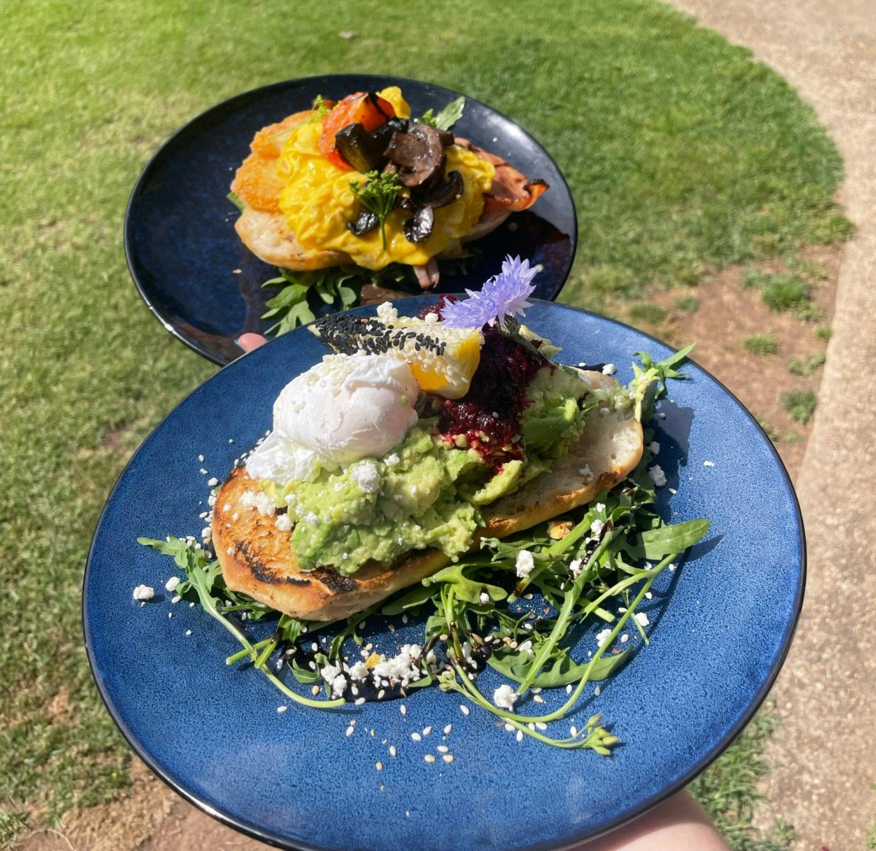 Two dishes on a plate