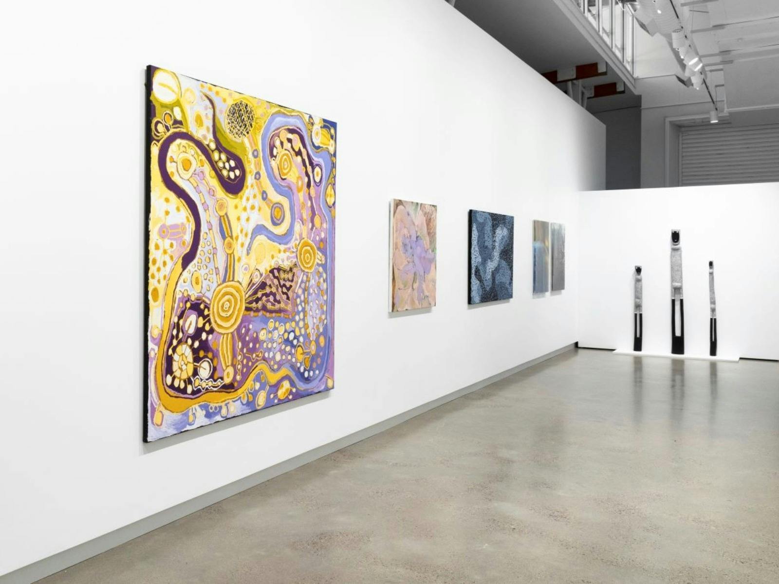 Sharon Adamson Wanampi Tjukurpa; Dionisia Salas To Fall in Spring; Anyupa Stevens, Ngura – Country;