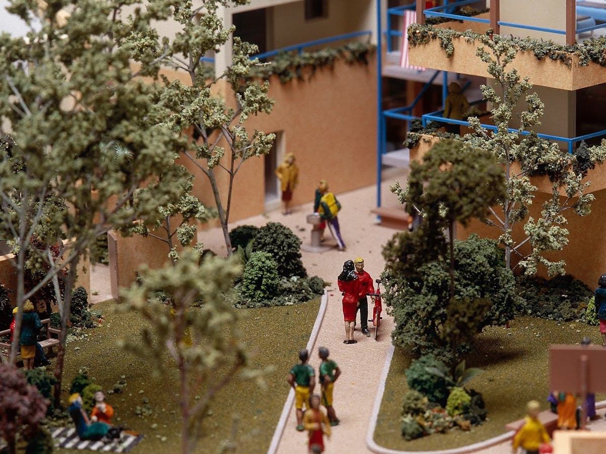 Architectural model of Athletes Village. Image: Powerhouse Collection